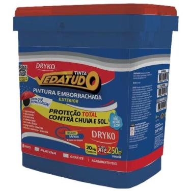 Imagem de Tinta Emborrachada Pintura Proteção Grafite 20kg Vedatudo