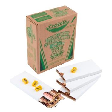 Imagem de Crayola Lápis de cor de tom de pele Colors of the World (240 ct), lápis de cor a granel para salas de aula, materiais para professores, presentes