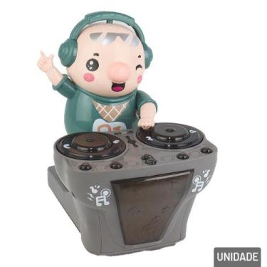 Imagem de Robô DJ de Plástico Bate e Volta com LUZ e Som - Tudo em Caixa