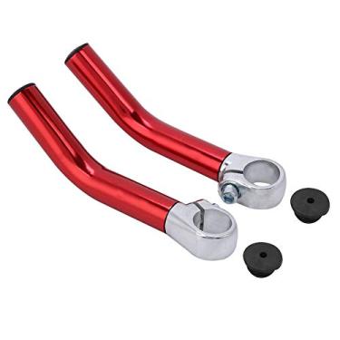 Imagem de GLOGLOW Minça Estável da Barra do Guidão, Material de Liga de Alumínio Forte para Guidão de 22, 2 Mm, Conjunto de 2 Barras para Bicicletas de Estrada (Vermelho)