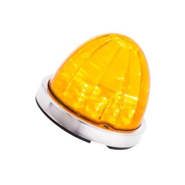 Imagem de United Pacific 39596 17LED Kit de luz de cabine embutida melancia com moldura de baixo perfil, revestimento epóxi, caixa selada - LED âmbar/lente âmbar - uma unidade