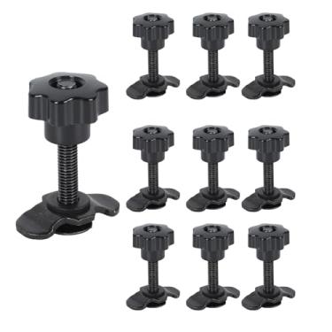 Imagem de 10 peças L-Track Parafusos de montagem de parafuso duplo rosqueado parafuso parafuso de fixação para pontos de ancoragem de serviço pesado rolamento 2,721 kg para trilhos de trilho L para caminhão