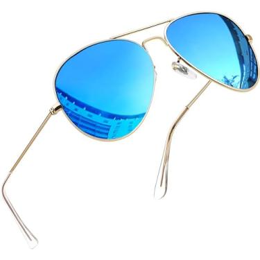 Imagem de Joopin Óculos de Sol Masculinos e Femininos Polarizados Clássicos de Aviação Para Homens Militares Metal Com Proteção UV Óculos Escuros