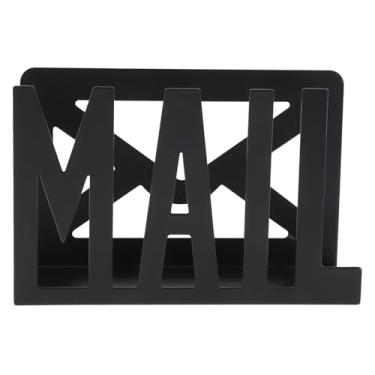 Imagem de QANYEGN Suporte de correio de mesa, organizador de correio de bancada de ferro, organizador de rack de armazenamento de documentos de envelope de carta para casa, escola, escritóri