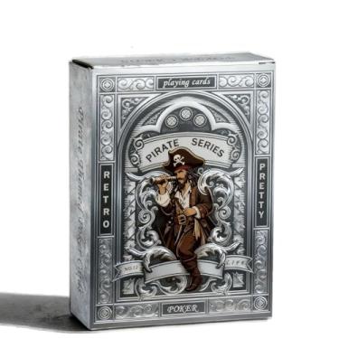 Imagem de strublfe Pirate Retro Style Poker Cards, Playing Cards, Pirate Series NO.12, 54 Unique Illustrations Playing Card, Double-Sided Anti Slip Pattern Design, Suitable for Collection and Gift.