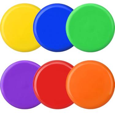 Imagem de Discos voadores de espuma macia de 20 cm – Discos de arremesso leves revestidos com PE para adultos, fitness ao ar livre, atividades de equipe, jogos de praia e quintal – Seguro, durável e colorido
