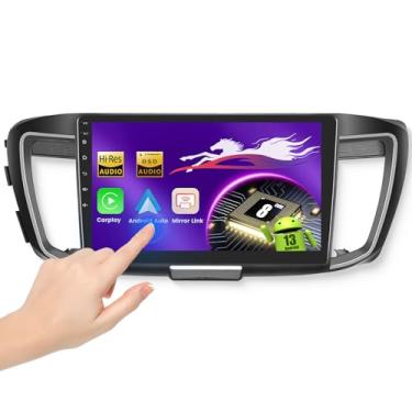 Imagem de Carplay estéreo automotivo sem fio para Honda Accord 2.4L 2013-2015 com tela sensível ao toque de 10,1 polegadas, [Qualcomm 8-core 4+64GB] Android 13 rádio de carro Android Auto BT5.1/DSP/áudio de
