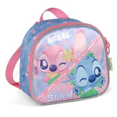 Imagem de Bolsa Lancheira Stitch Térmica Roxo Escolar Infantil Disney