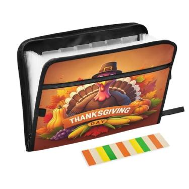 Imagem de CEBUGI Pasta expansível de 13 bolsos, impermeável, sanfonada, organizador de arquivos com etiquetas tamanho A4, organizador de documentos de papel para escola, material de escritório, desenho animado