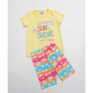 Imagem de Conjunto Infantil Estampa Flores Marisa Tam 4 a 10 Ama-79027, Amarelo,