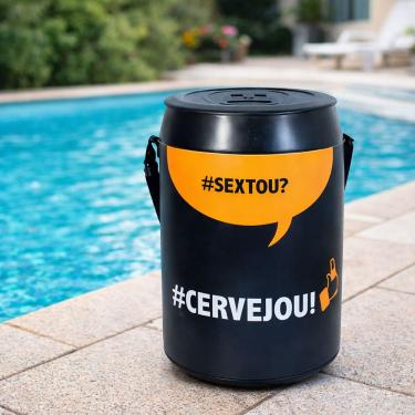 Imagem de Cooler Térmico Alça Ajustável 24 A 30 Latas Preto Sextou