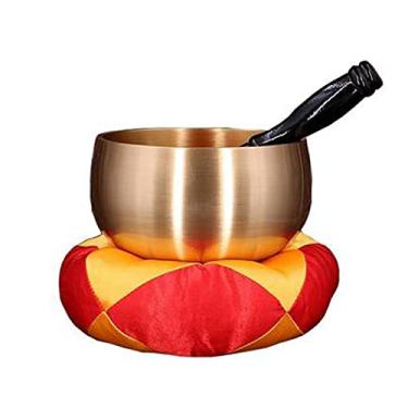 Imagem de Conjunto de tigela de canto tibetana, tigela de som de Buda, tigela de prática, tigela de ioga, presentes exclusivos são úteis para meditação e ioga, relaxamento, cura de chacras, oração e atenção plena (8,8 cm) (5)