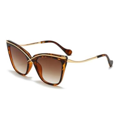 Imagem de HPIRME Óculos femininos retrô com armação grande (Estilo 6169-C3)