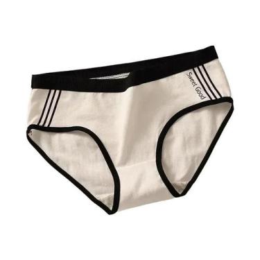 Imagem de Calcinhas De Algodão Femininas De Cintura Média Sem Costura Respirável