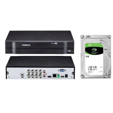 Imagem de Dvr gravador INTELBRAS 8 canais Full hd + hd 3TB