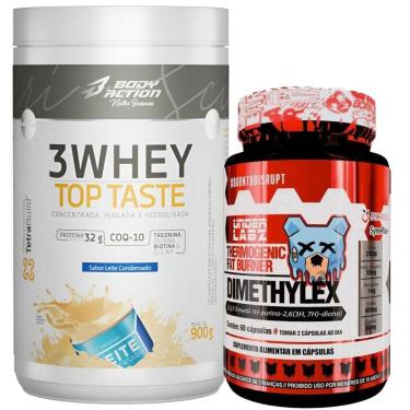 Imagem de Kit Termogênico Dimethylex + Whey Protein 3W Body Action-Unissex
