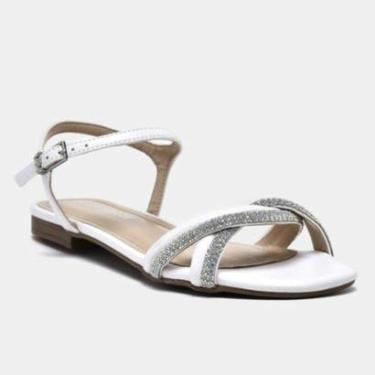 Imagem de Sandália Rasteira Via Marte Com Strass -Feminino