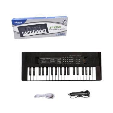 Imagem de Piano Eletrônico Infantil Com 37 Teclas E Microfone, Instrumento Music