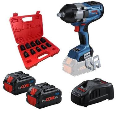 Imagem de Chave de Impacto Bosch, 18v, ½ BITURBO, 1000N.m com 2 Bat 8.0Ah, kit S