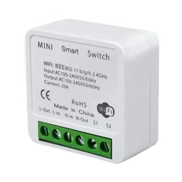 Imagem de Interruptor Inteligente WiFi 16A 20A Com Receptor 433Mhz, Controle Rem