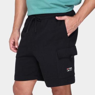 Imagem de Bermuda Fila Confort Cargo Letter Masculina, Preto, P