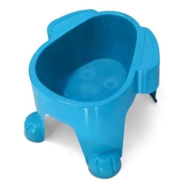 Imagem de Comedouro Plástico Alto Para Cães Azul - São Benedito, Azul