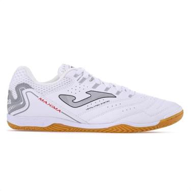 Imagem de Chuteira Joma Futsal Maxima Branca - Masculina, 39, Branco