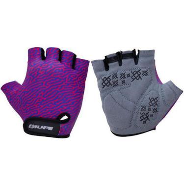Imagem de Luva Ciclismo Bike Masculino Feminino Dedo Curto Hupi, Panther vermelh