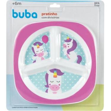 Imagem de Prato com Divisórias Buba Unicórnio Multicor Infantil