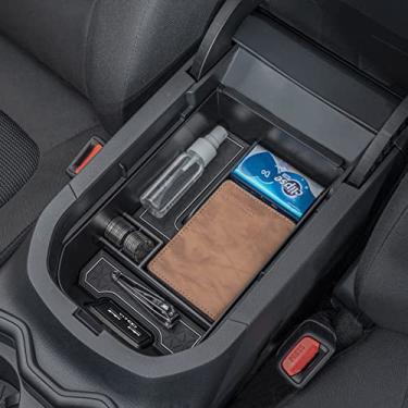 Imagem de TOPINSTALL Bandeja de console central cinza compatível com acessórios Toyota RAV4 2019-2024 2025, caixa organizadora de apoio de braço, caixa de armazenamento de plástico ABS