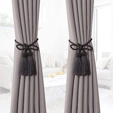 Imagem de Suportes de cortina Cinta de borla sem instalação simples acessórios de cortina de alça de cortina, T7,2 PCS