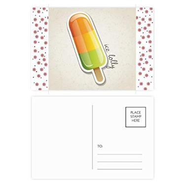 Imagem de Cartão-postal laranja amarelo verde picolé doce sorvete Natal flor celebração bênção cartão postal