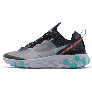 Imagem de Tênis de corrida masculino Nike React Element 87, Black/Midnight Navy, 4.5