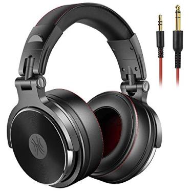 Imagem de OneOdio Fones de ouvido circum-auriculares de alta resolução para monitoramento e mistura de estúdio, isolamento de som, protetores auriculares de couro proteico, unidade de driver de 50 mm, fones de ouvido com fio para teclado de guitarra AMP (Pro-50)