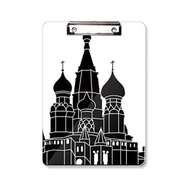 Imagem de Placa de apoio para prancheta com silhueta de São Petersburgo da Rússia A4