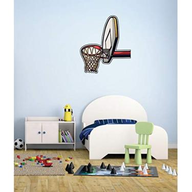 Imagem de Adesivo de Parede Basquete Cesta color tamanho 48x55cm