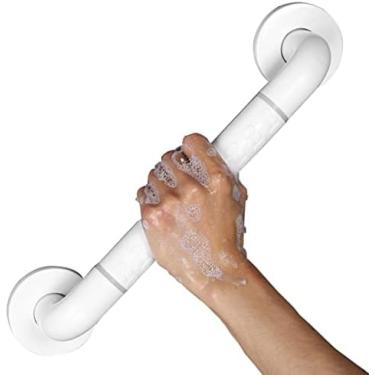 Imagem de Barra De Apoio Para Banheiras E Chuveiros, Trilho De Segurança Para Banheiro Deficiente Para Idosos, Acessórios Para Dispositivos De Assistência Para Deficientes, Suporta Até 300 Kg,Branco,40cm,Pl