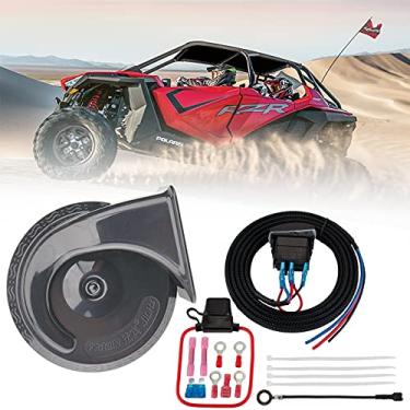 Imagem de FARBIN Kit de buzina ATV com interruptor basculante de luz LED e arnês, compatível com ATV, UTV, RZR, lado a lado, buggy, esportista, trilho de areia, comandante, Kawasaki Teryx, Yamaha Rhino etc.