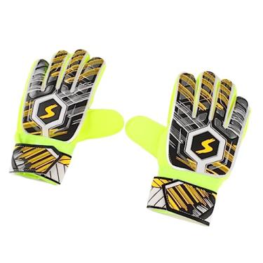 Imagem de Luvas de Futebol Adulto, Padrão Glamoroso PU e Luvas de Goleiro de Látex para Treinamento (M)