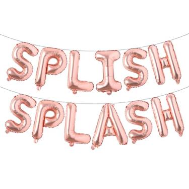 Imagem de Splish Splash Birthday Decoration Boy Splish Splash Birthday Bash Party Supplies Splish Splash Birthday Balloons Pool Birthday Party Decoration Balloons (SPLISH SPLASH Rose Gold)