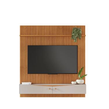Imagem de Painel Para TV até 65&quot; Ripado 1.82 de Largura com Nicho Riso JCM