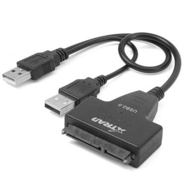 Imagem de Cabo Conversor Adaptador Dual Usb 2.0 Para Sata Hd - FLY ACE.