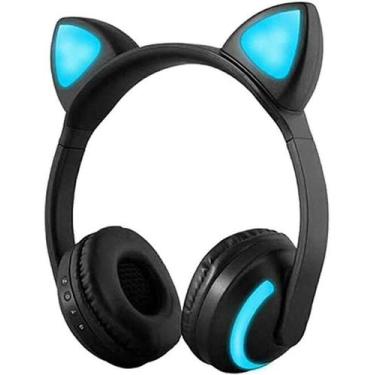 Imagem de Fones de ouvido sem fio com bluetooth com microfone, 7 cores, luz de L