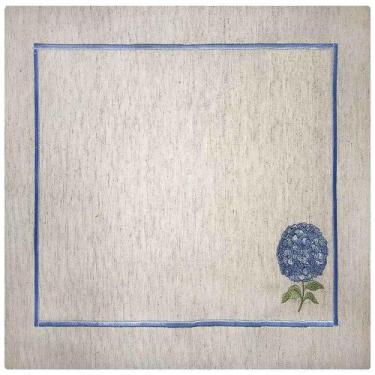 Imagem de Jogo Americano Linho Off C/ Bordado Flor  - Decortextil