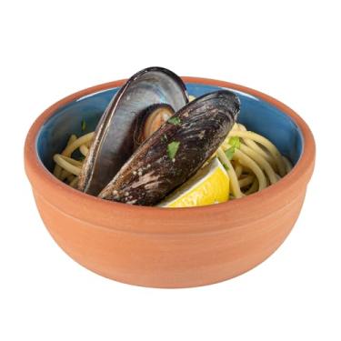 Imagem de Restaurantware -Terra Tek Cazuelas de terracota de 150 ml, 10 potes de barro esmaltados azuis para cozinhar – Pronto para forno, micro-ondas, potes de terracota, laváveis na louça, para cozinhar e