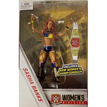 Imagem de WWE Elite Collection Sasha Banks Action Figure with Raw Women's Championship Belt