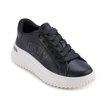 Imagem de DKNY Plataforma feminina Larissa com cadarço, Preto, 41