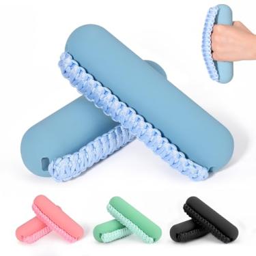 Imagem de Hikeen Conjunto de pesos de mão para mulheres e homens, halteres macios de 2 (900 g cada), peso para caminhada com alça de mão para aeróbica, corrida, corrida (azul, conjuntos de 1,8 kg)