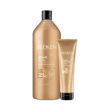 Imagem de Kit Redken All Soft Shampoo Litro e Máscara (2 produtos)