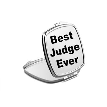 Imagem de SpreadPassion Espelho compacto juiz, presente de juiz, espelho fotográfico Best Judge Ever, espelho de maquiagem de viagem pequeno espelho portátil, espelho de bolso portátil, ideia de aniversário (1,